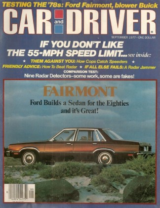 CAR & DRIVER 1977 SEPT - BLOWN GRANADA, BUGATTI, IROC